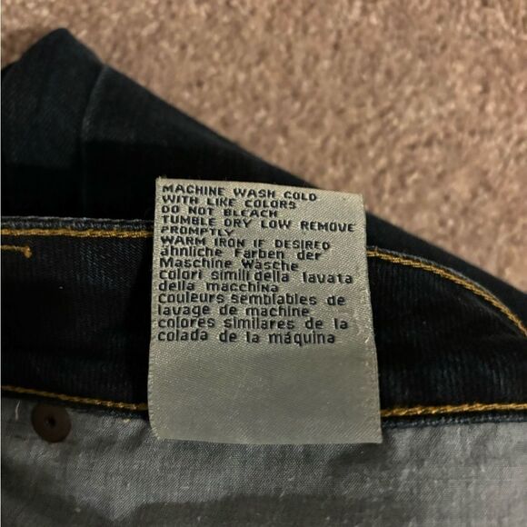 Seven7 Dark Denim Light Distressed Jeans Sz 14 - Picture 7 of 9